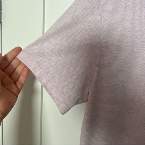 Nike Mens T Shirt Large Pink Lavender Dri Fit Crewneck Logo Activewear Sport - Picture 3 of 8